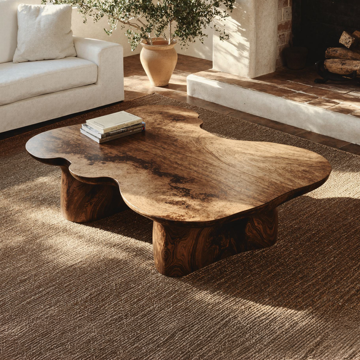 Handcrafted Wood Coffee Table Sofa Table