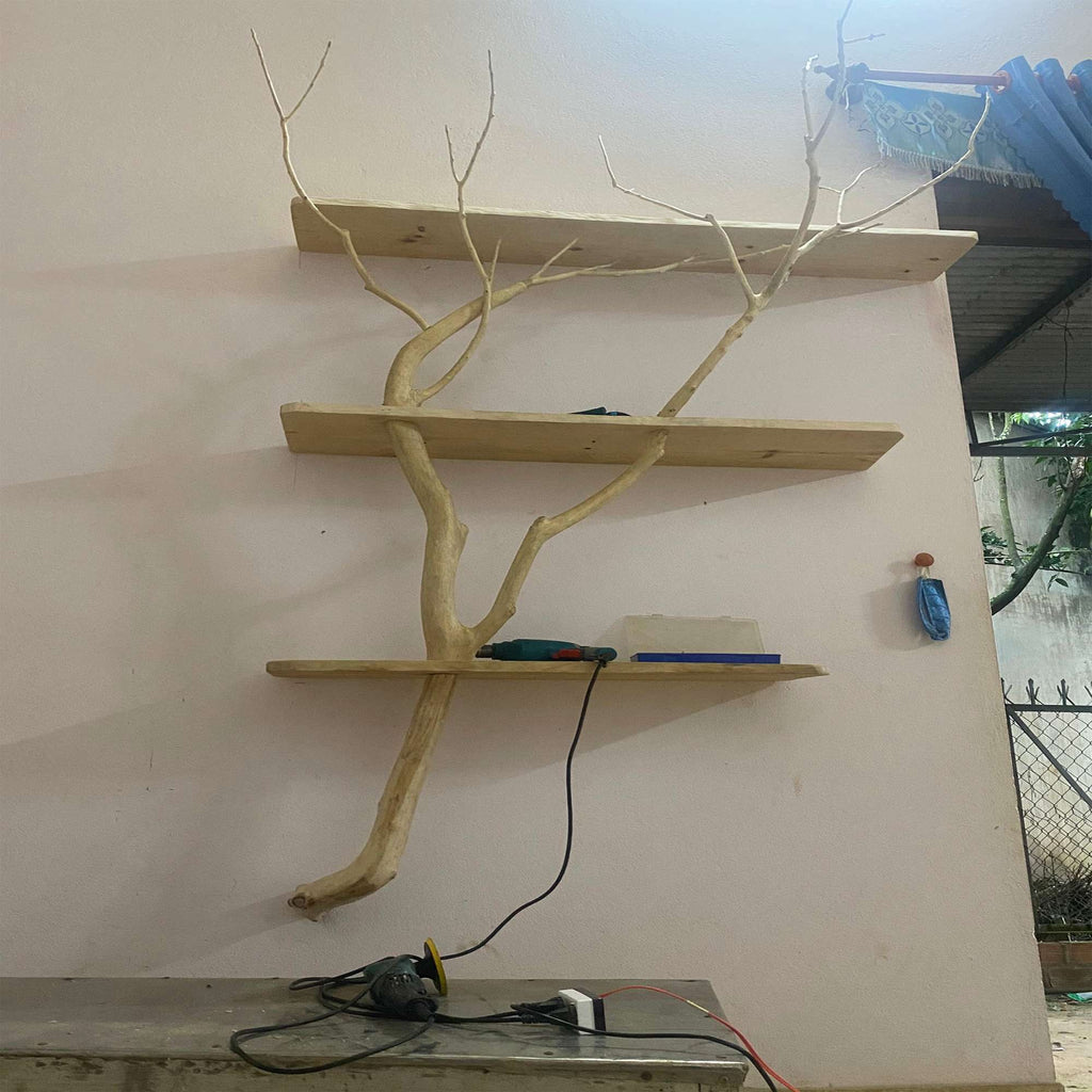 Rustic Tree Branch Shelf Unique Shelves