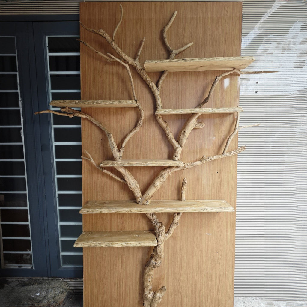 Elegant Wild Mulberry Tree Bookshelf Floating Shelves Live Edge