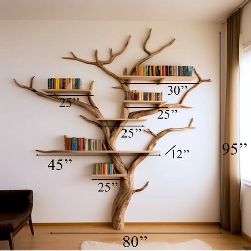 Elegant Wild Mulberry Tree Bookshelf Floating Shelves Live Edge
