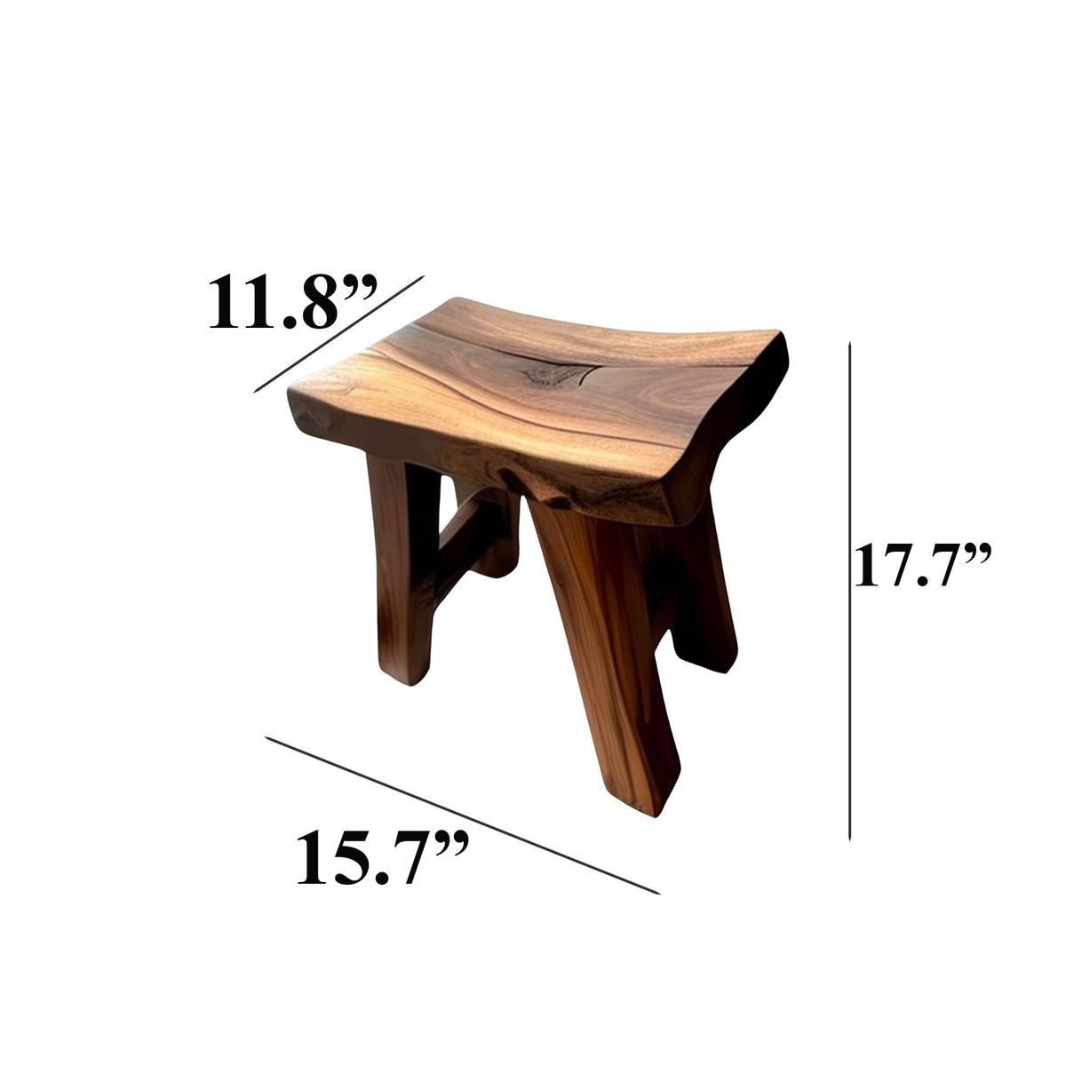 Shower Bench Natural Wood Shower Stool