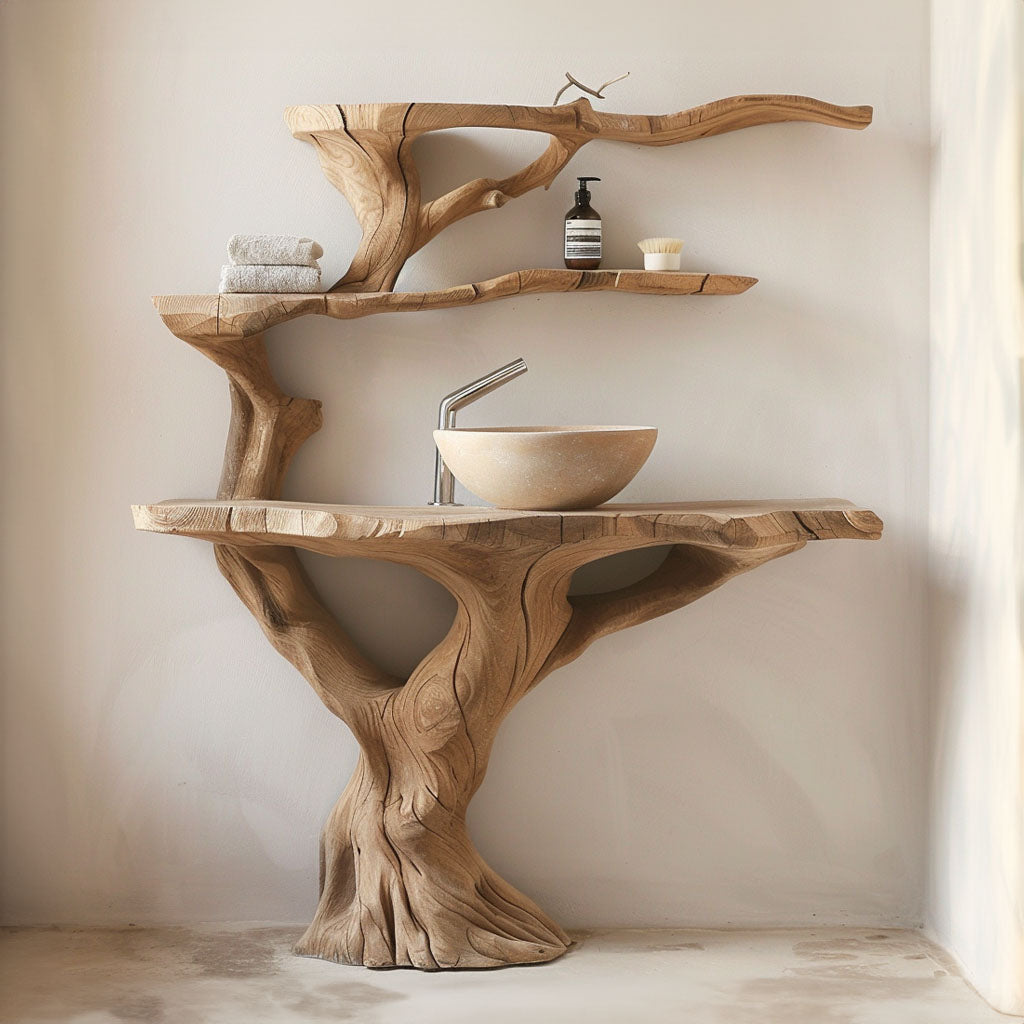 Floating Wood Bathroom Vanity