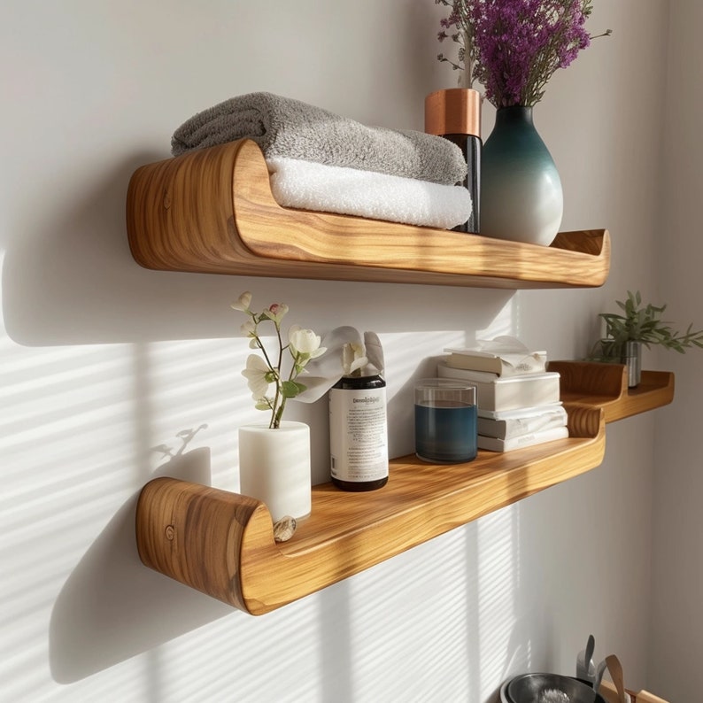Rustic Floating Shelf Display Shelf