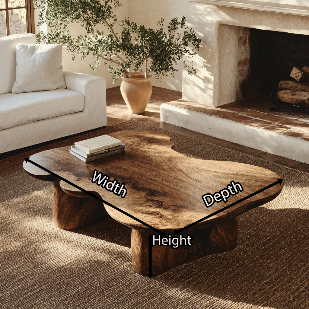 Handcrafted Wood Coffee Table Sofa Table