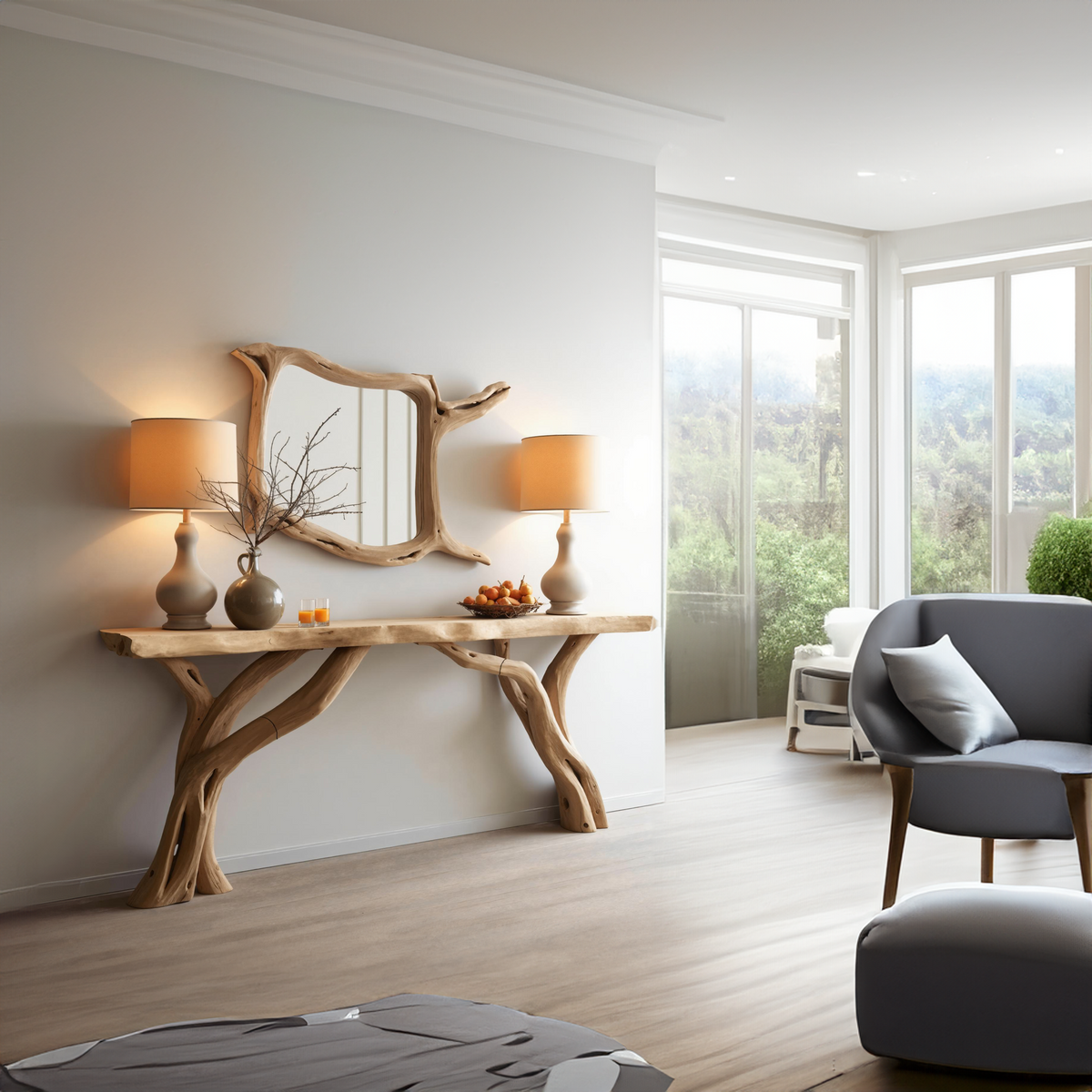 Rustic Console Table Entry Table Decorative