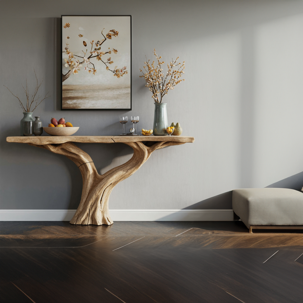 Narrow Console Table Live Edge Table Home Decor