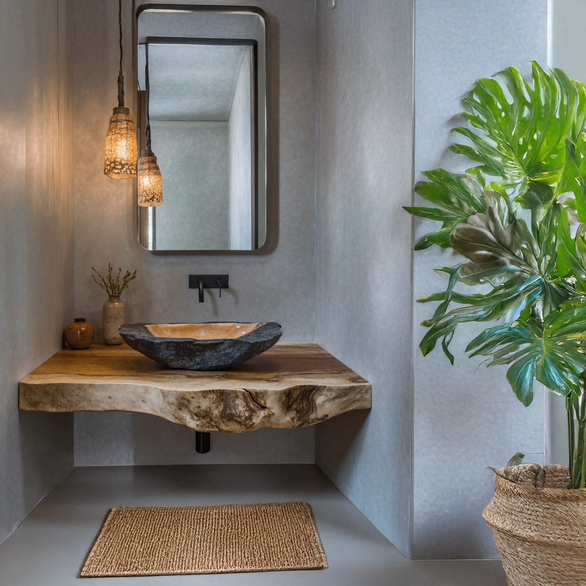 Vintage Reclaimed Wood Floating Vanity Shelf For Timeless Decor