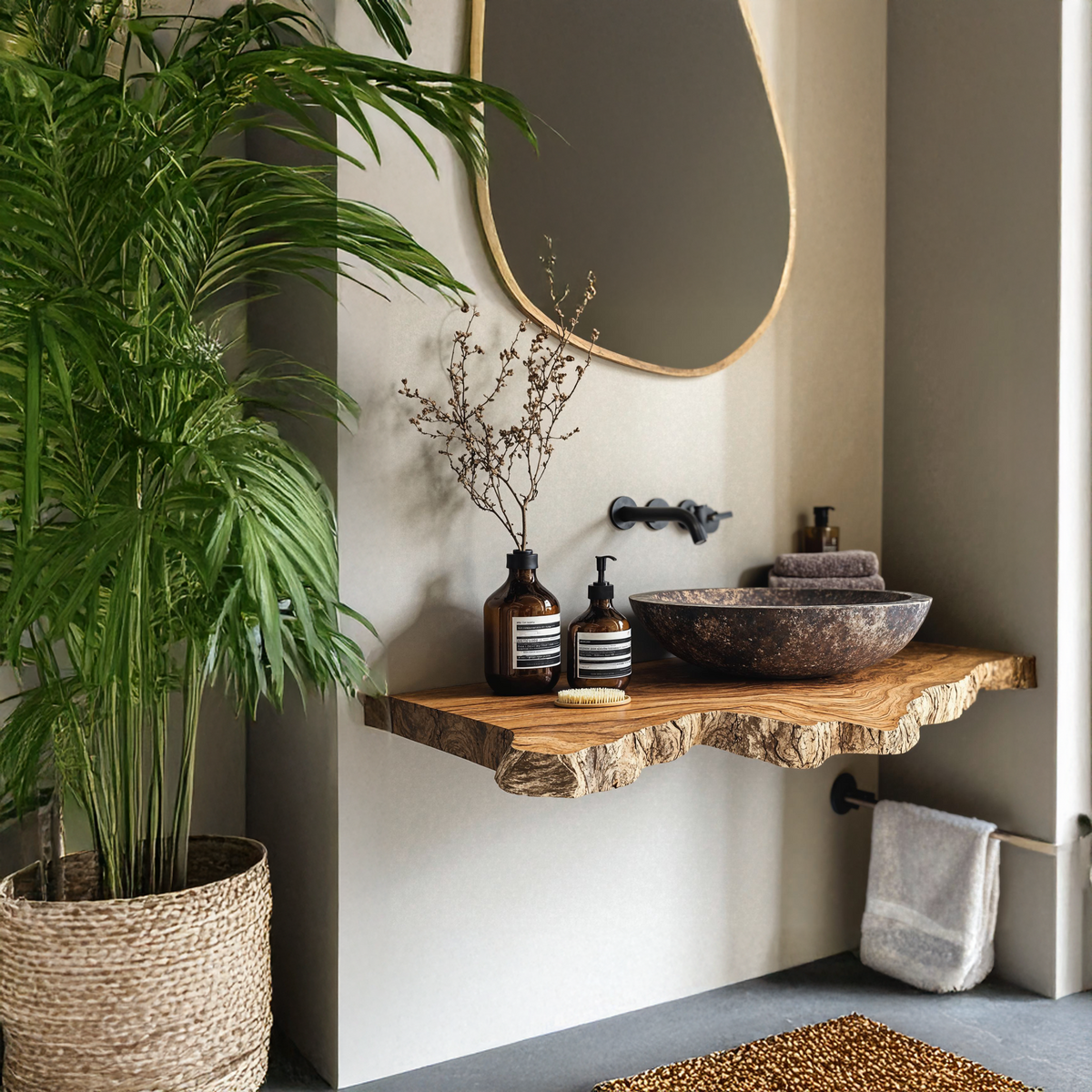 Natural Wood Bathroom Vanity