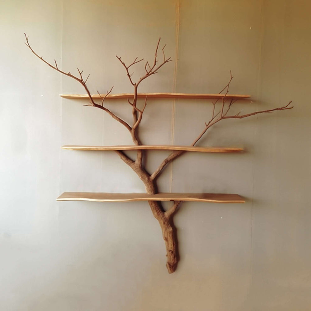 Rustic Tree Branch Shelf Unique Shelves