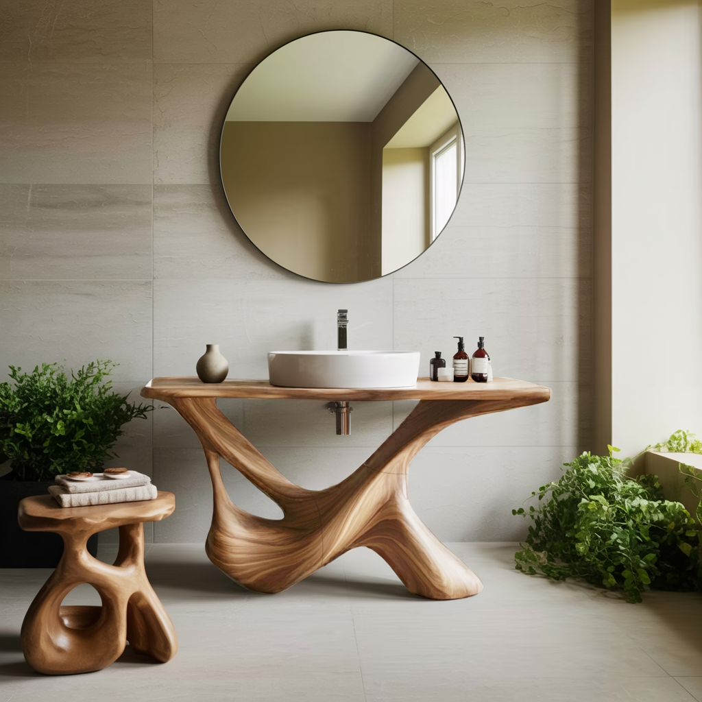 Rustic Bathroom Vanity For Natural Furniture Setup
