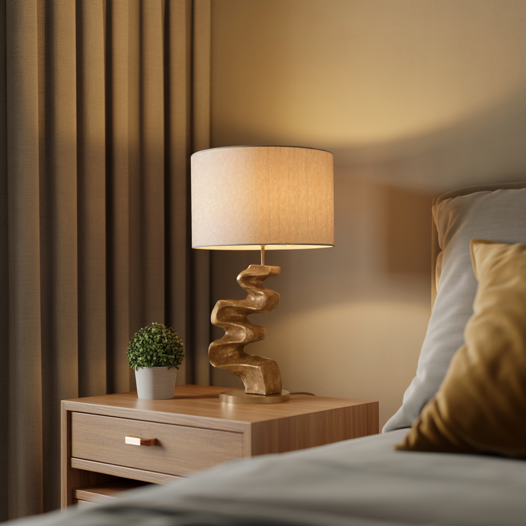 Modern Sculptural Table Lamp For Living Room And Bedroom