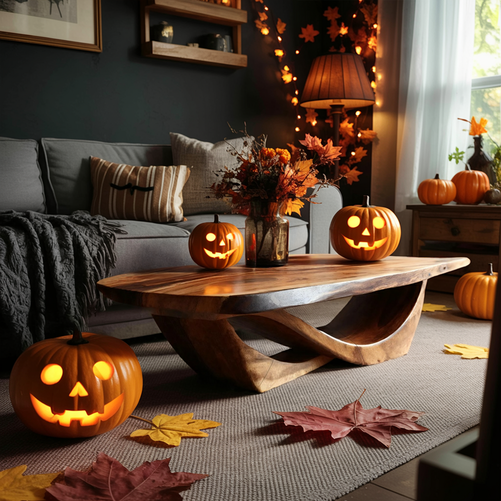 Handcrafted Solid Wood Coffee Table Entryway Design Haunted Look