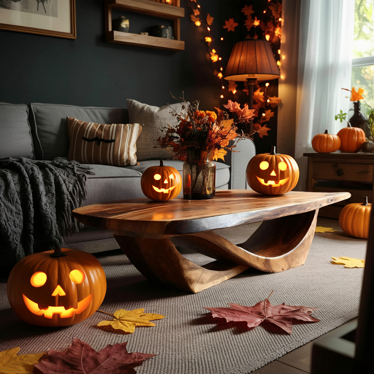 Handcrafted Solid Wood Coffee Table Entryway Design Haunted Look