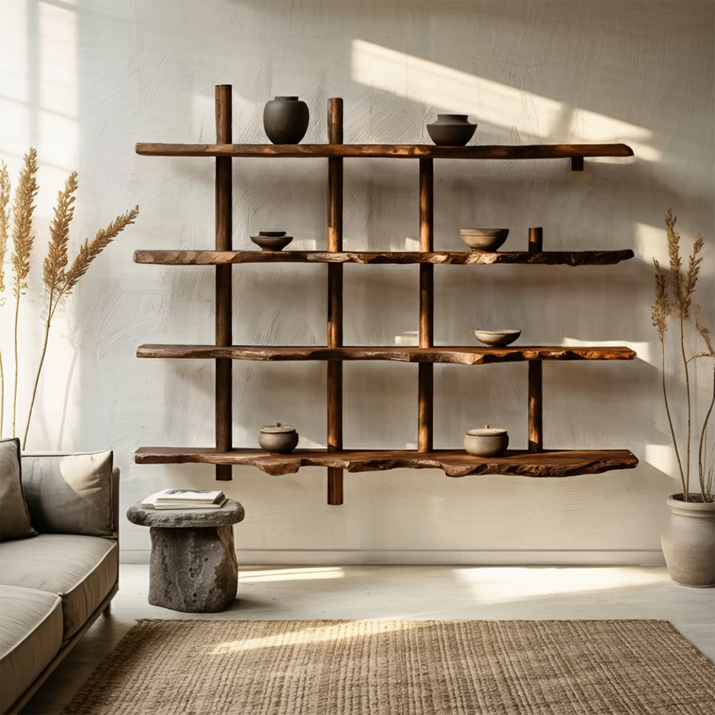 Floating Shelf In Farmhouse Style For Living Room Display