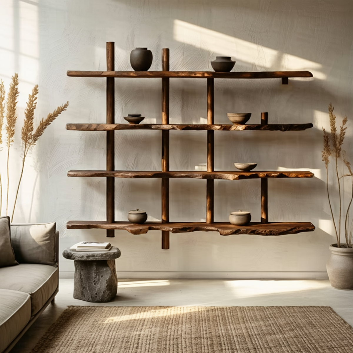 Floating Shelf In Farmhouse Style For Living Room Display