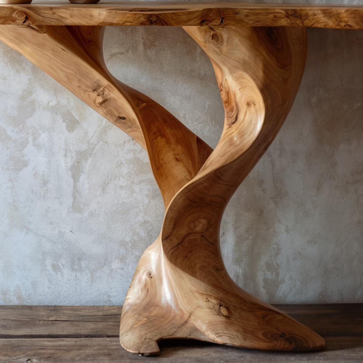 Handcrafted Natural Console Table