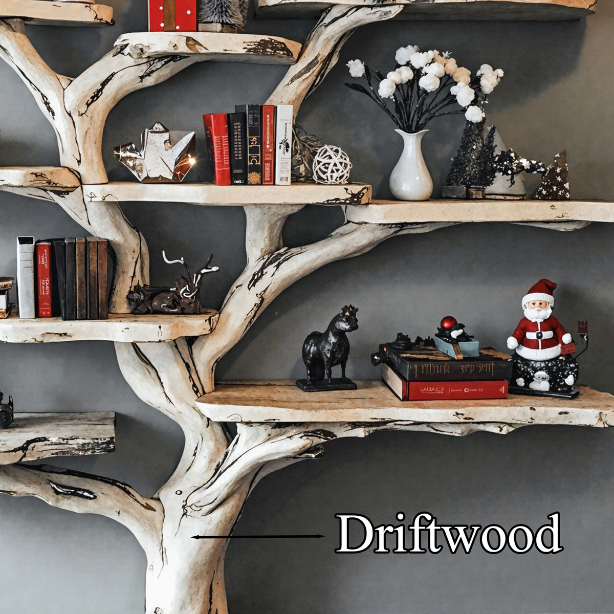 Tree Bookcase Xmas Montessori Bookshelf Christmas Gift