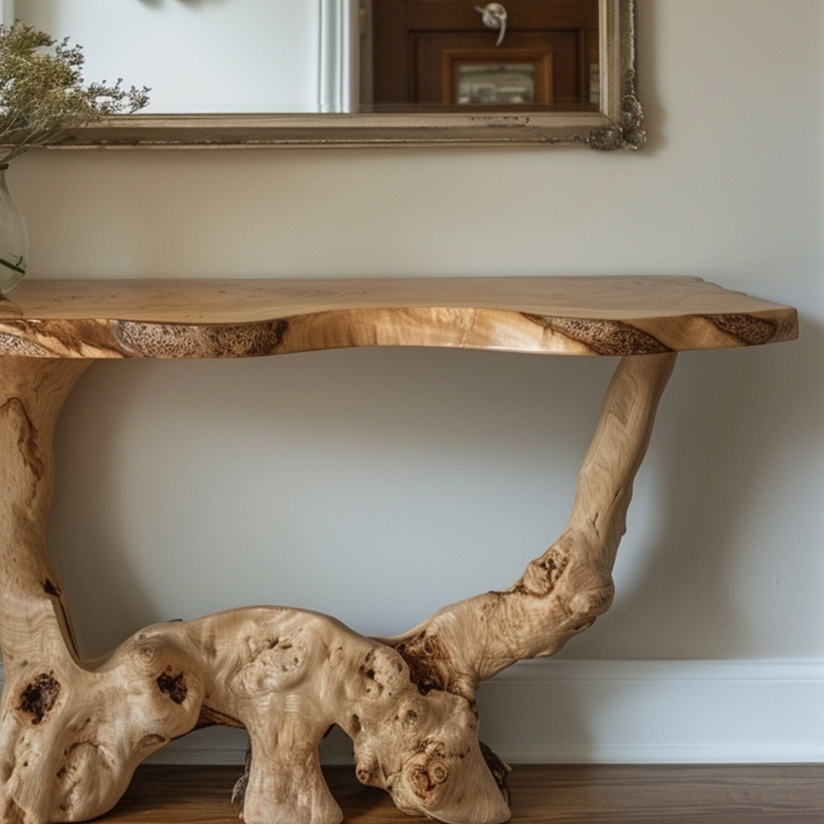 Reclaimed Console Table Decor