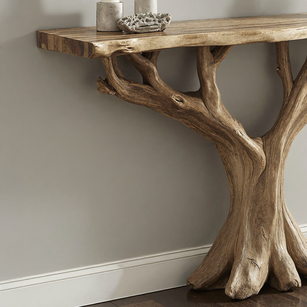 Handcrafted Rustic Console Table For Entryway