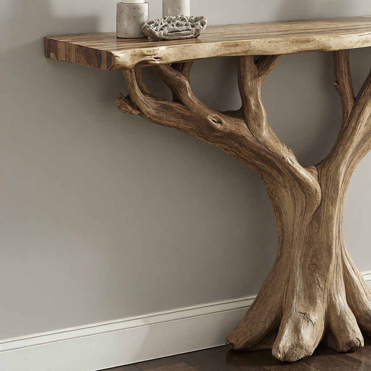 Handcrafted Rustic Console Table For Entryway