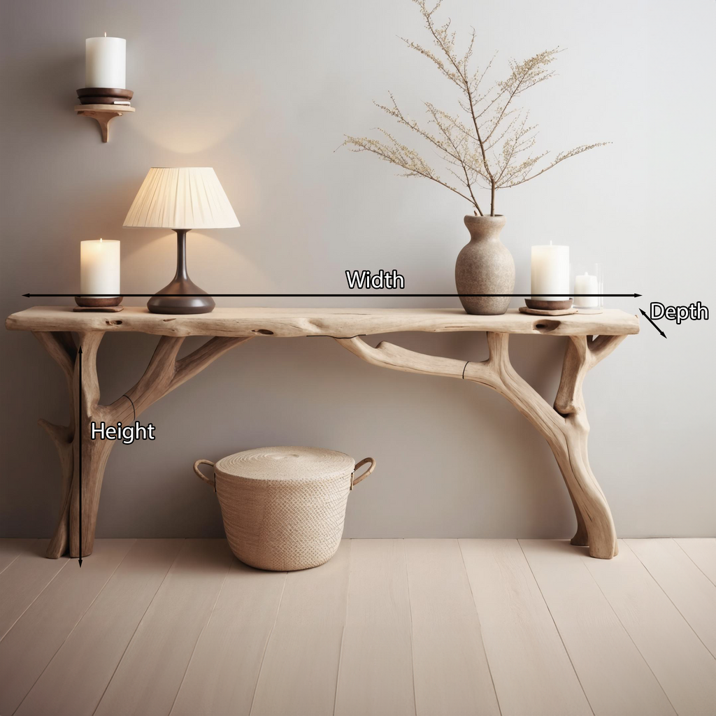 Decorative Wooden Entryway Table Handcarfted Table