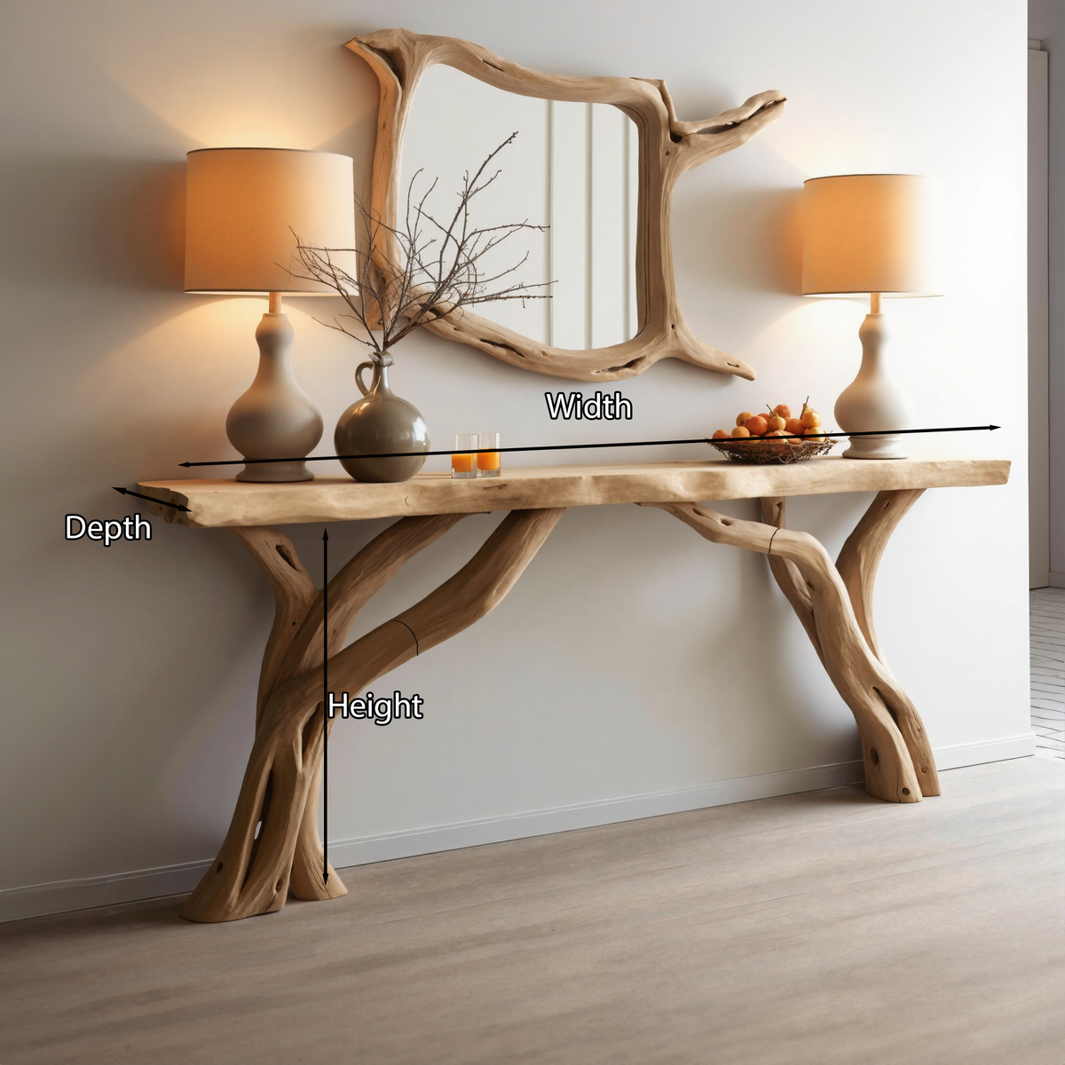 Rustic Console Table Entry Table Decorative