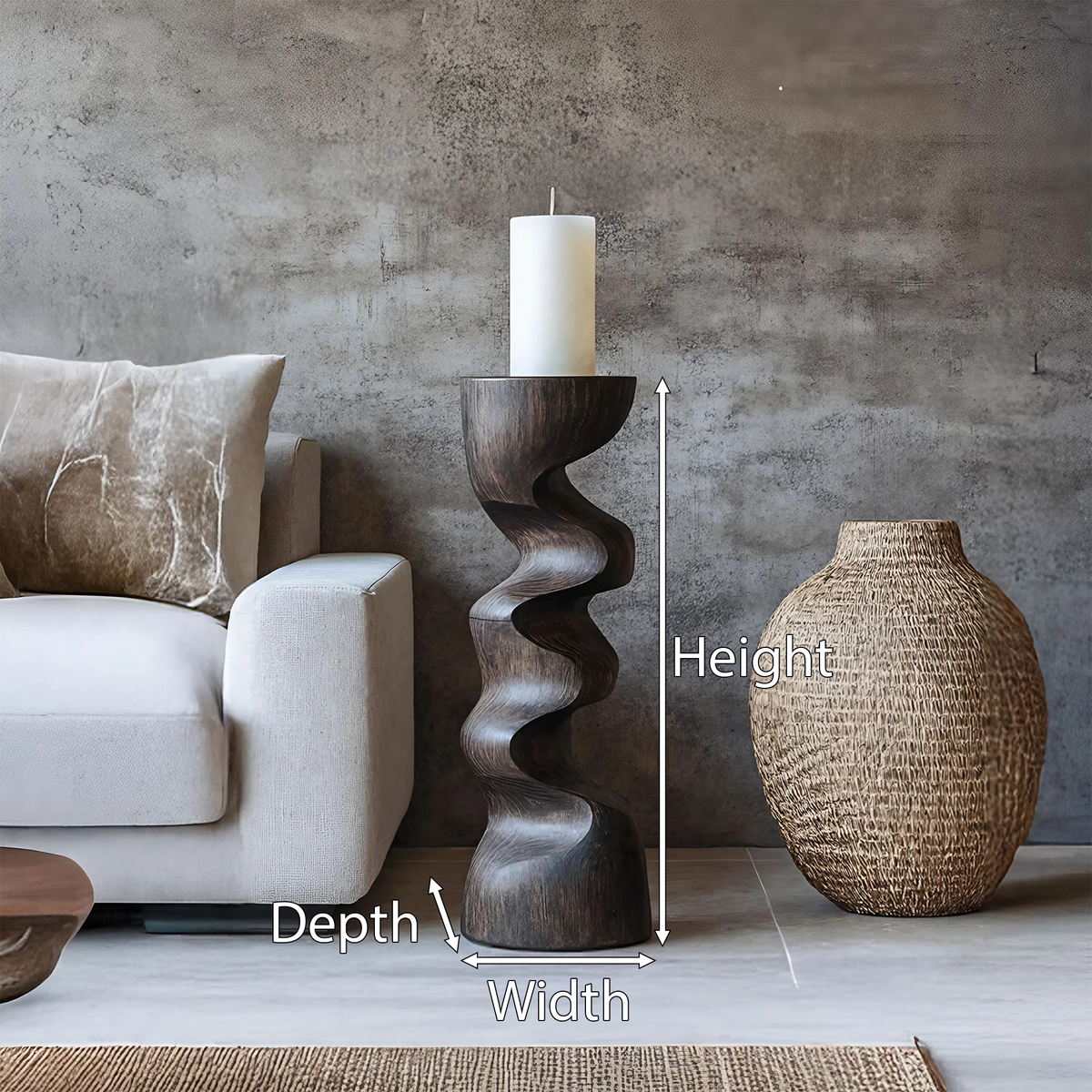 Rustic Candle Stick For Bedroom Cozy Ambience Styling