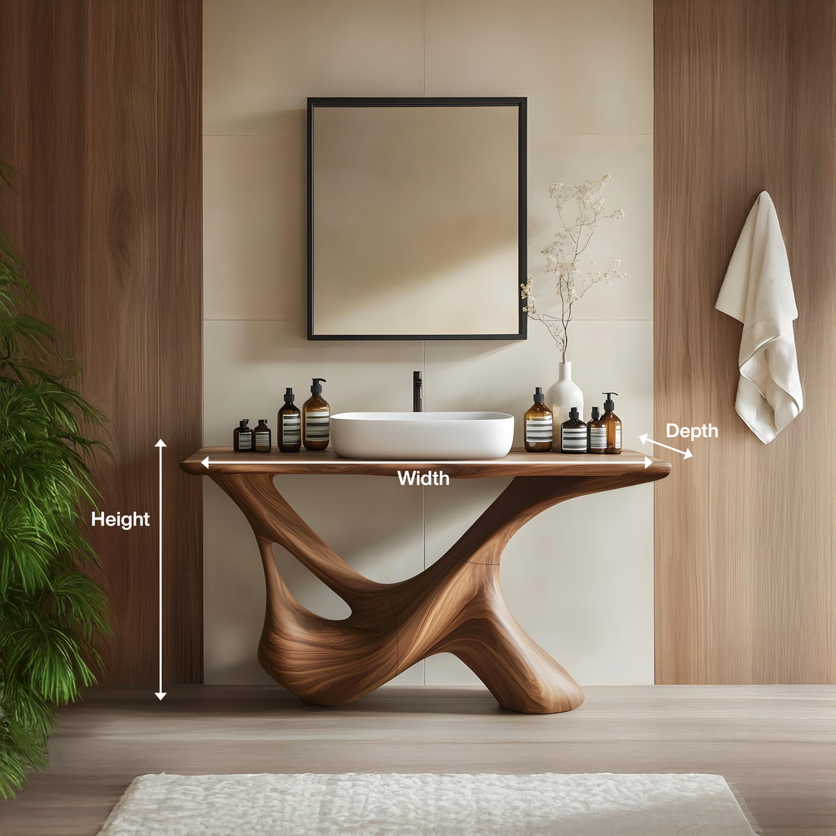 Rustic Bathroom Vanity For Natural Furniture Setup