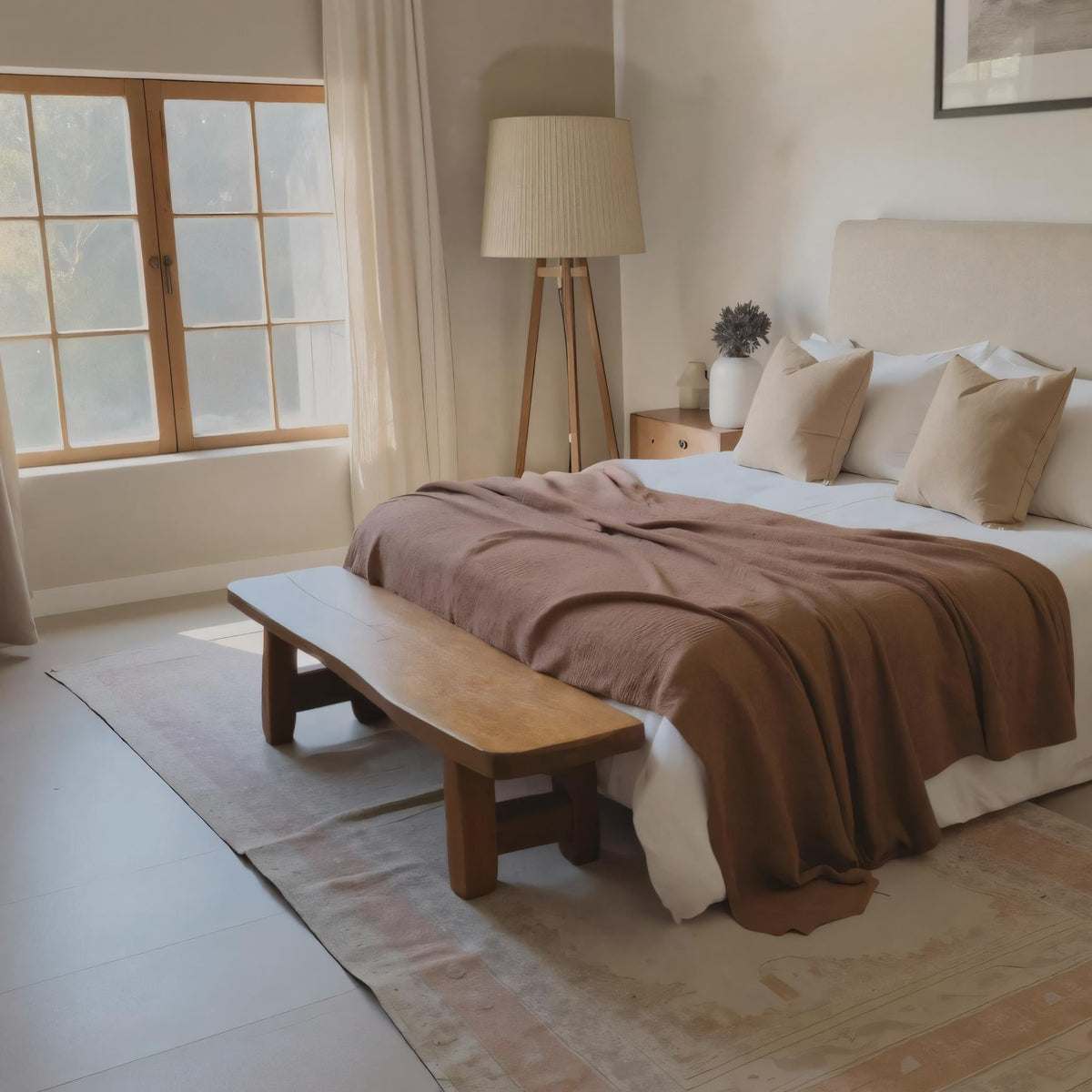 Minimalist End Of Bed Bench For Bedroom Entryway