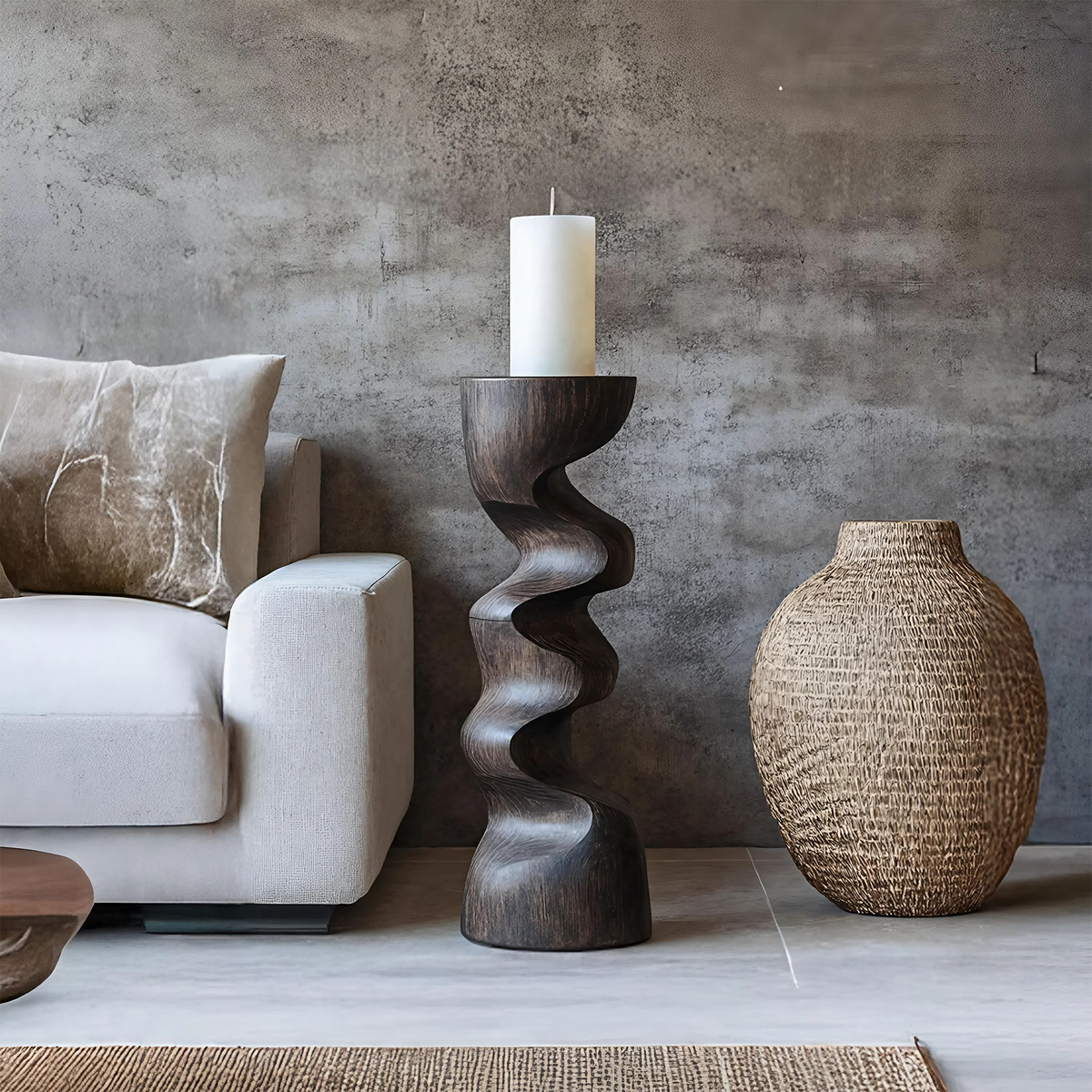 Rustic Candle Stick For Bedroom Cozy Ambience Styling