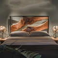 Modern Live Edge Headboard And Bed Frame For Statement Bedroom