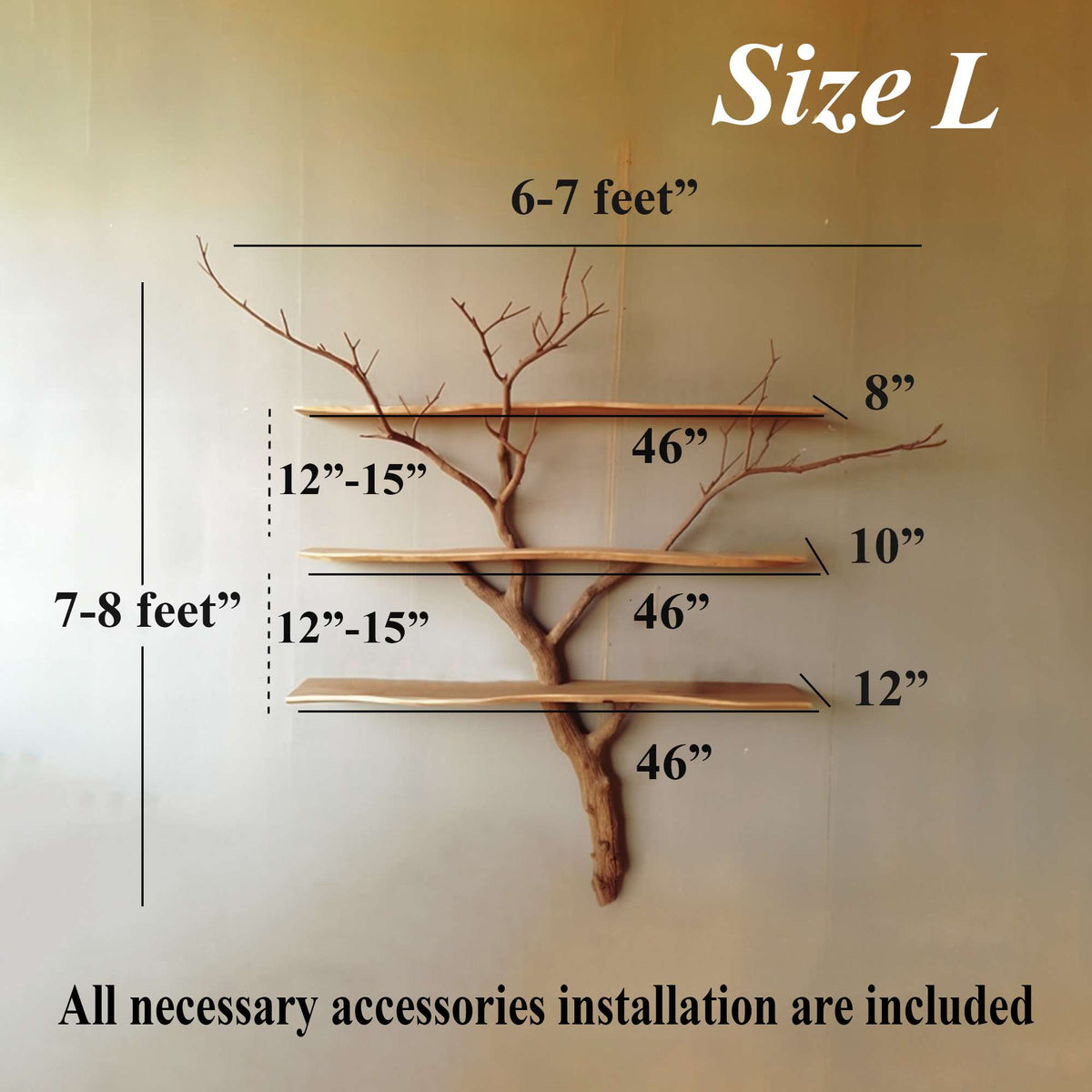 Rustic Tree Branch Shelf Unique Shelves