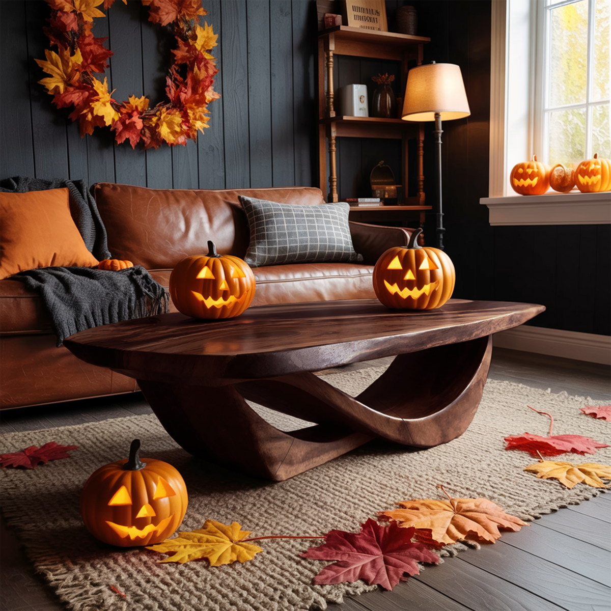Handcrafted Solid Wood Coffee Table Entryway Design Haunted Look