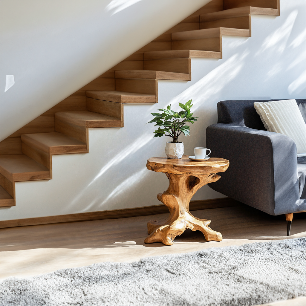 Farmhouse Wood End Table Rustic End Table