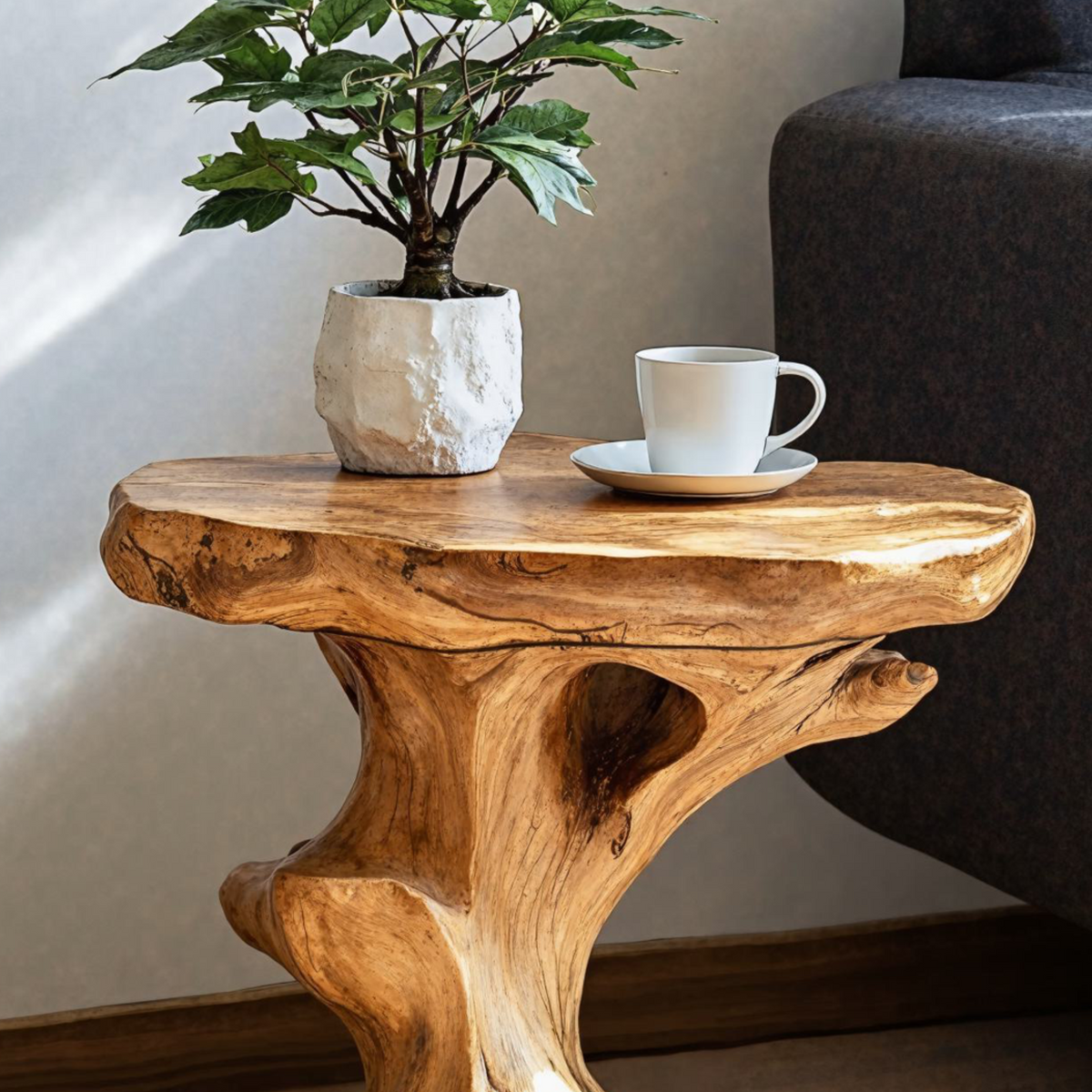 Farmhouse Wood End Table Rustic End Table