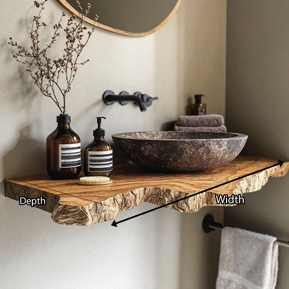 Natural Wood Bathroom Vanity