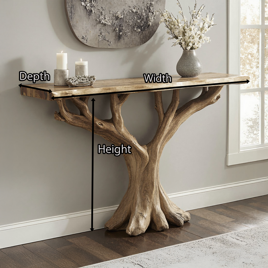 Handcrafted Rustic Console Table For Entryway