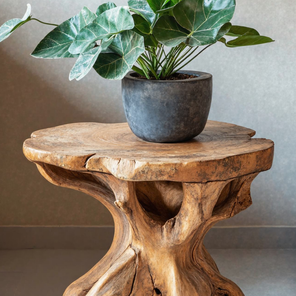Farmhouse Solid Wood End Table Handmade Table