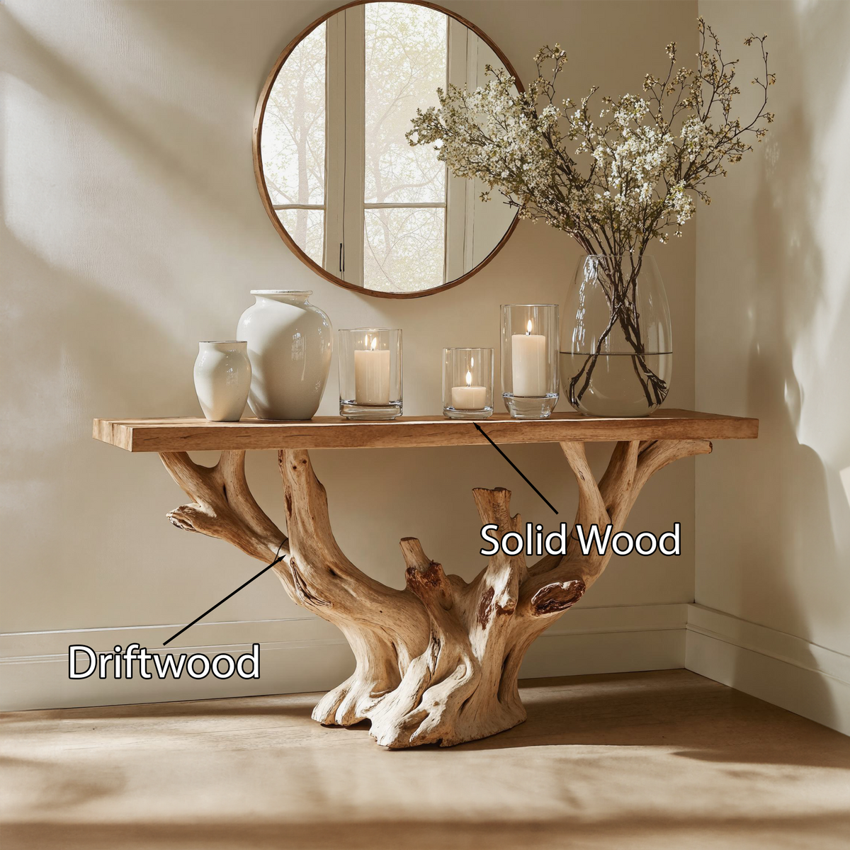 Modern Rustic Console Table Hallway Table
