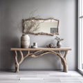 Natural Live Edge Console Table With Handcrafted Quality