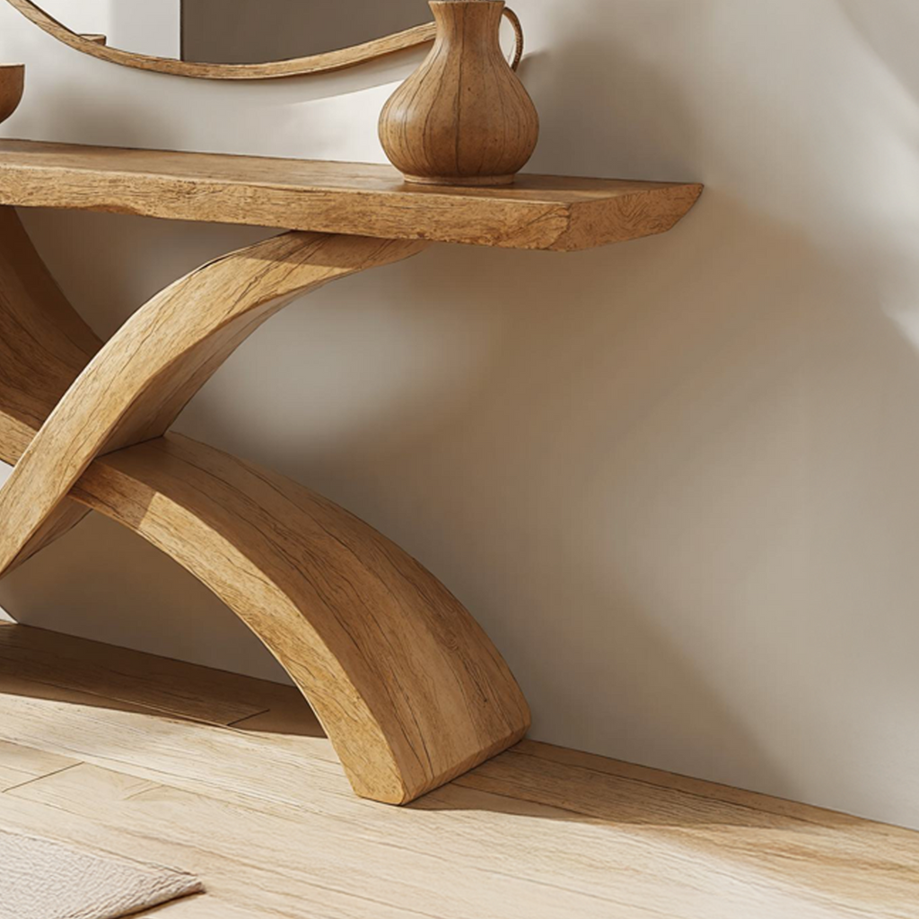 Live Edge Console Table Handcrafted Entryway Table