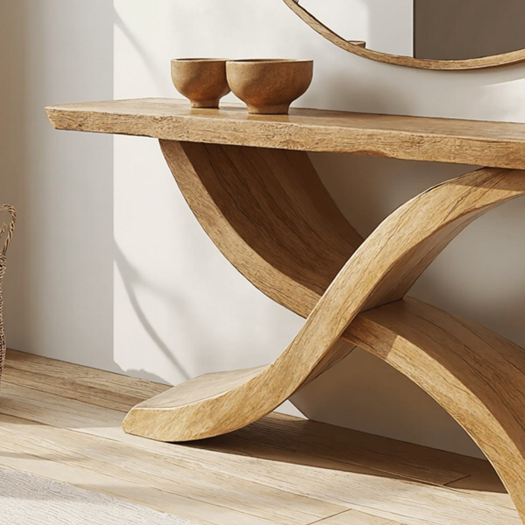 Live Edge Console Table Handcrafted Entryway Table