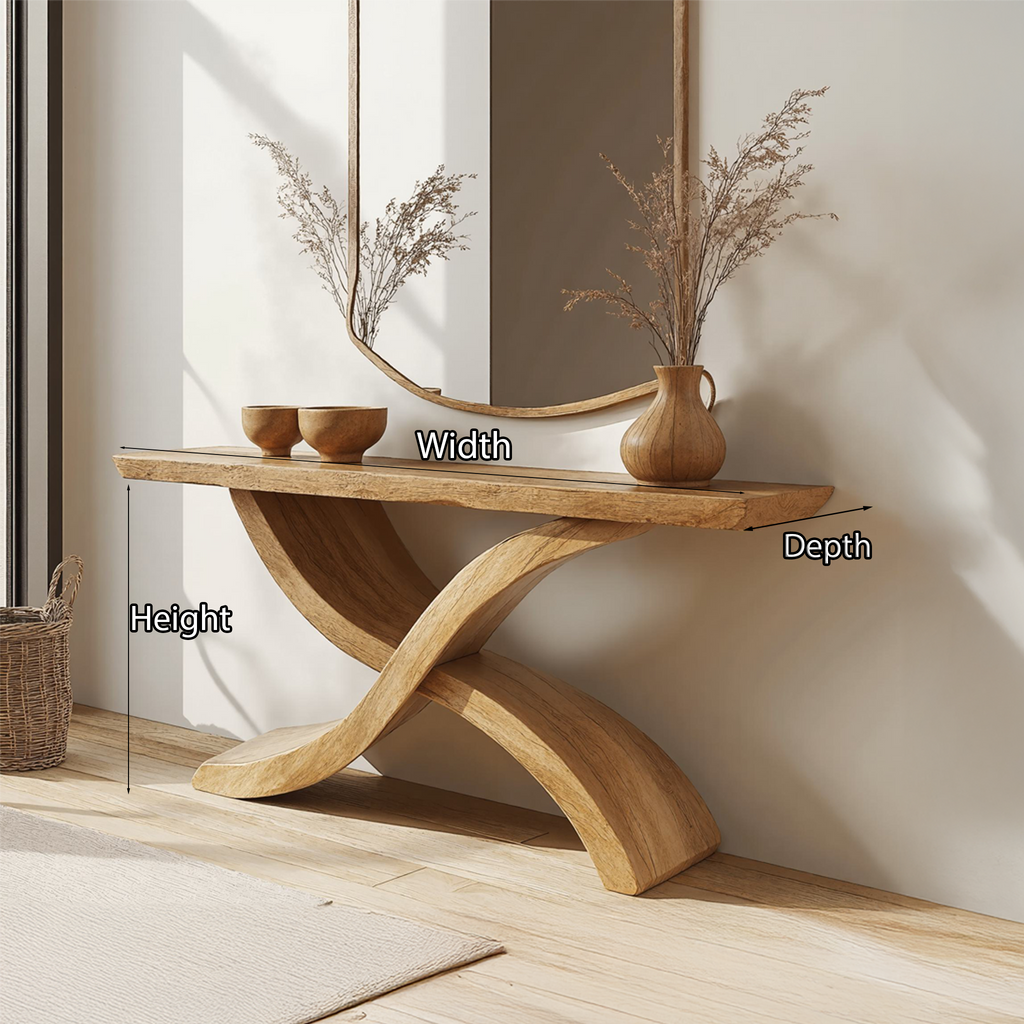 Live Edge Console Table Handcrafted Entryway Table