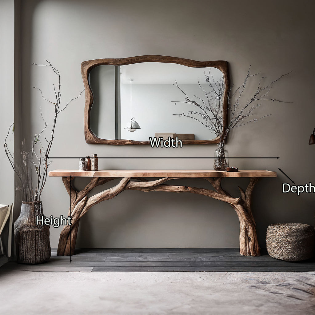 Decorative Wooden Floating Edge Console Table
