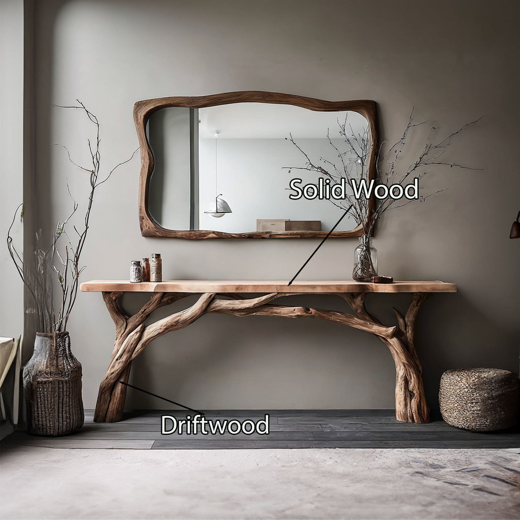 Decorative Wooden Floating Edge Console Table
