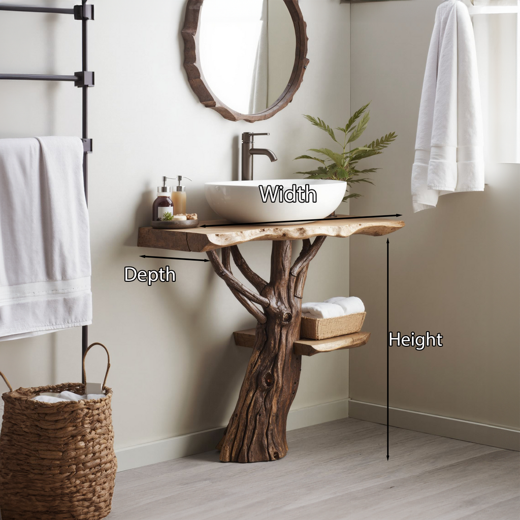 Handcrafted Wooden Vanity Bathroom